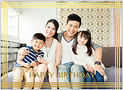 Select a verse or write your own. Golden Border Photo Card D2309U-V